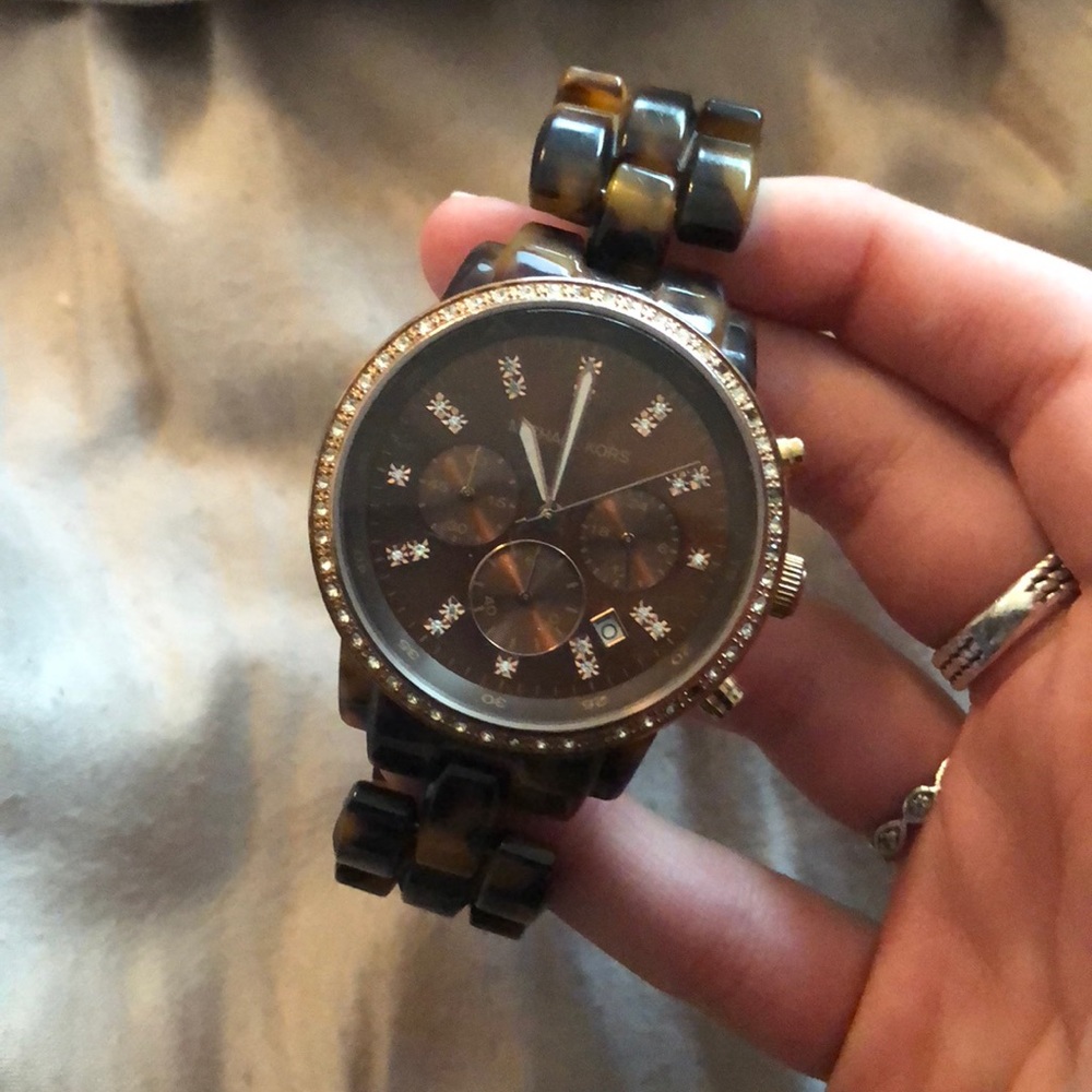 Tortoise shell Michael kors watch
